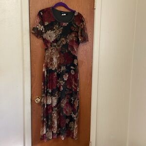 Vintage maxi dress, floral